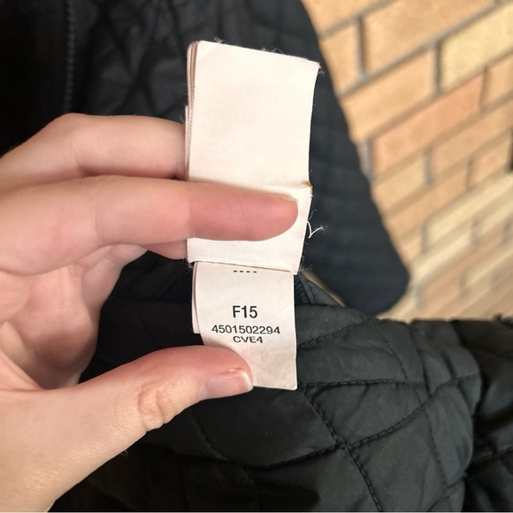 North Face Reversible Quilted Coat Full Zip Black Fleece Jacket Girls L (14-16) - Picture 8 of 9